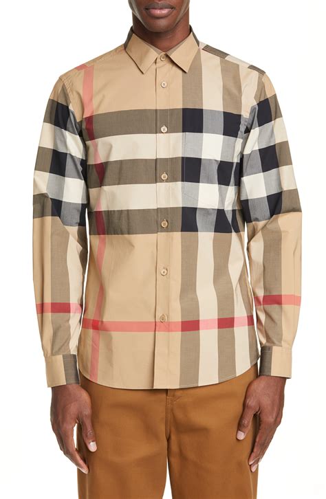 burberry plaid shirt red|Burberry men's shirts outlet.